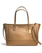 Coach Crossbody City Tote in Saffiano Leather - Lyst