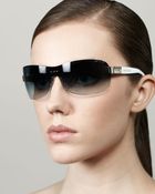 Jimmy Choo Flo Gradient Shield Sunglasses Bluewhite - Lyst