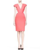 Roland Mouret Indus Cap-Sleeve Dress - Lyst