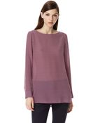 Theory Toska Top in Cubes Silk - Lyst