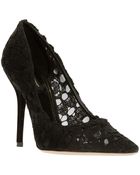 Dolce & Gabbana Lace Cutout Pump - Lyst