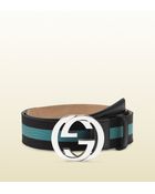 Gucci Nylon Web Belt with Interlocking G Buckle - Lyst