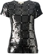 Michael Kors Sequinned Tshirt - Lyst