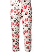 MSGM Printed Cropped Trouser - Lyst
