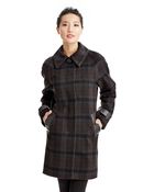 Sofia Cashmere Raglansleeved Fly Front Print Wool Coat - Lyst
