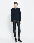 Zara Faux Leather Trousers - Lyst