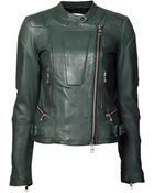 Closed Lamb Leather Moto Jacket - Lyst
