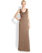David Meister Lurexknit Gown - Lyst
