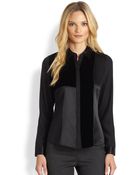 Lafayette 148 New York Silk Allura Paneled Blouse - Lyst