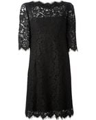 Dolce & Gabbana Lace Fitted Dress - Lyst