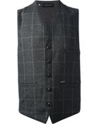 DSquared2 Checked Waistcoat - Lyst