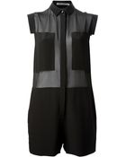 T By Alexander Wang Semisheer Playsuit - Lyst