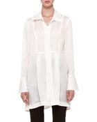 Donna Karan New York Long-Sleeve Tunic Blouse - Lyst