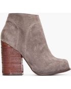 Jeffrey Campbell Dark Grey Suede Hanger Ankle Boots - Lyst