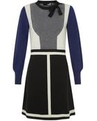 Love Moschino Bow Neck Knitted Dress - Lyst