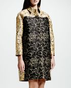 Stella McCartney Two-Tone Python Jacquard Coat - Lyst