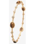 Alexis Bittar Tiger Eye Lace Hinge Bangle - Lyst