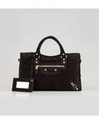 Balenciaga Giant 12 Golden Suede City Bag - Lyst