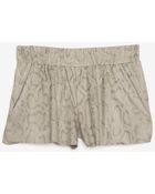 Georgie Faux Python Shorts Natural - Lyst