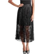 Free People Lace Pretty Pleated Maxi Skirt - Lyst