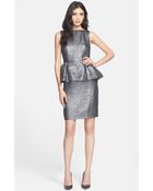 Kate Spade Andi Metallic Peplum Dress - Lyst