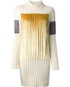 Maison Martin Margiela Pleated Panel Sweater Dress - Lyst