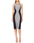 Michael Kors Printedpanel Fitted Dress - Lyst