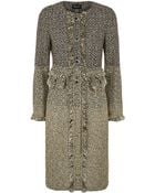 St. John Tweed Knit Topper Coat - Lyst