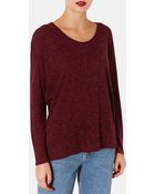 Topshop Long Sleeve Textured Top - Lyst