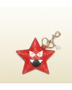 Gucci Starry Microssima Leather Charm - Lyst