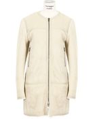 Isabel Marant Ivory Zipped Shearling Boyce Coat - Lyst