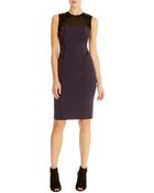 Karen Millen Velvet Applique Dress - Lyst
