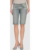 Roy Rogers Denim Bermudas - Lyst