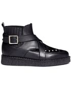 Underground Ponyhair Strapped Platform Chelsea Boots - Lyst