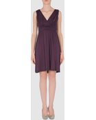 Velvet Short Dress - Lyst