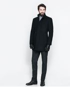 Zara Coat with High Collar - Lyst