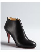 Christian Louboutin Leather Belle 85 Ankle Zip Booties - Lyst
