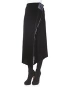 Haider Ackermann Velvet Asymmetricslit Skirt - Lyst