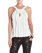BCBGMAXAZRIA Malena Ruffle Sleeveless Top - Lyst