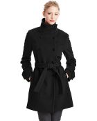 Calvin Klein Belted Stand Collar Walker Coat - Lyst