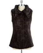 T Tahari Faux Fur Angel Vest - Lyst