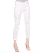 Roberto Cavalli Lace-Front Skinny Jeans - Lyst