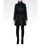 Emporio Armani Down Jacket in Technical Fabric with Belt - Lyst
