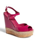 Gucci Hollie Wedge Sandal - Lyst