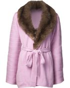 Lucien Pellat Finet Cashmere Shawl Collar Cardi-Coat - Lyst