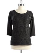 Jessica Simpson Three-Quartered Sleeved Shirt - Lyst