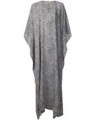Michael Kors Animal-Print Georgette Caftan - Lyst