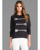 Zoe Karssen Arrow Sweatshirt In Black - Lyst