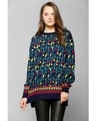 Urban Outfitters Bdg Geo Intarsia Sweater - Lyst