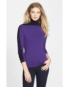 Vince Camuto Colorblock Turtleneck - Lyst